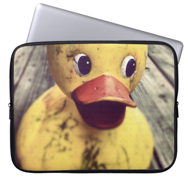 Gele Rubber Ducky heeft een Bath nodig! Laptop Sleeve (Voorkant)