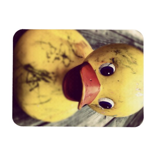 Gele Rubber Ducky heeft een Bath nodig! Magneet (Horizontaal)