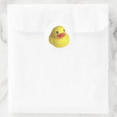 Gele Rubber Ducky Ronde Sticker (Tas)