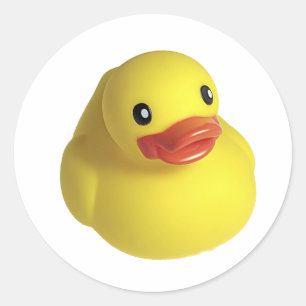 Gele Rubber Ducky Ronde Sticker