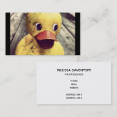 Gele Rubber Ducky Schattige Speelgoed Visitekaartje (Voorkant / Achterkant)