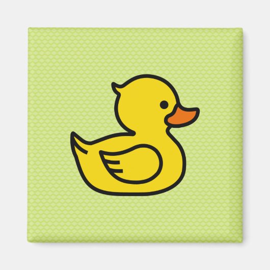 Gele Rubber Ducky Square Magnet (Voorkant)