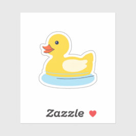 Gele Rubber Ducky Sticker