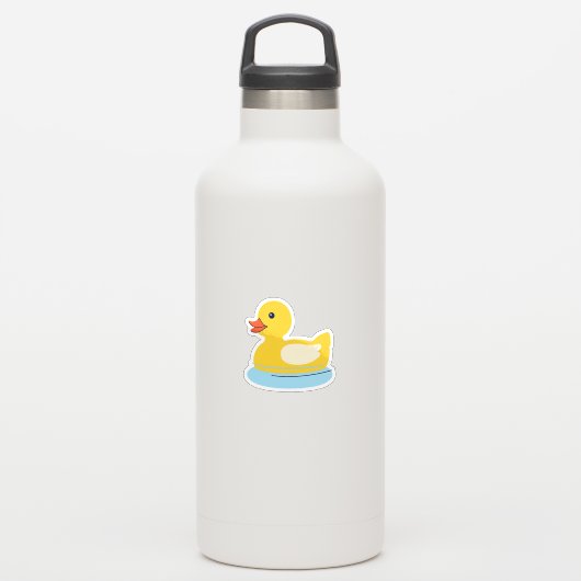 Gele Rubber Ducky Sticker (Waterfles)