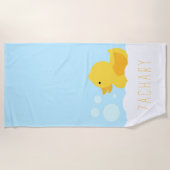 Gele Rubber Ducky Strandlaken (Voorkant)