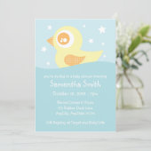 Gele Rubber Ducky Uitnodiging (Staand voorkant)