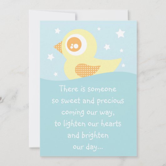 Gele Rubber Ducky Uitnodiging (Achterkant)