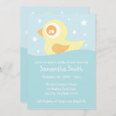 Gele Rubber Ducky Uitnodiging (Voorkant / Achterkant)