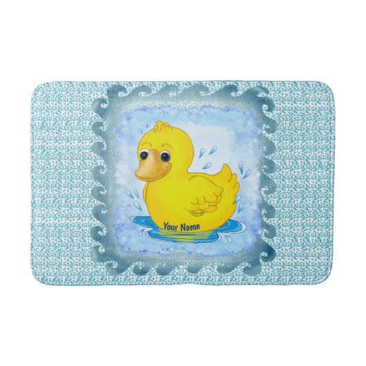 Gele Rubber Eend badmat (Voorkant)