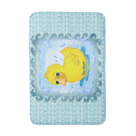 Gele Rubber Eend badmat (Voorkant Verticaal)