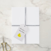 Gele rubber eend bedankkaartjes cadeaulabel (Met Touw)