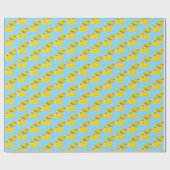 Gele Rubber Eend Cadeaupapier (Vlak)