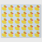 Gele Rubber Eend Cadeaupapier (Vlak)