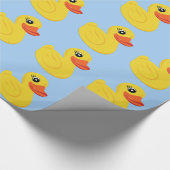 Gele Rubber Eend Cadeaupapier (Hoek)