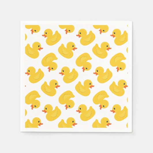Gele Rubber Eend servetten - Baby shower & Birthda (Voorkant)