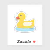 Gele Rubber Eend Sticker (Vel)