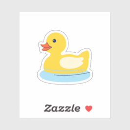 Gele Rubber Eend Sticker
