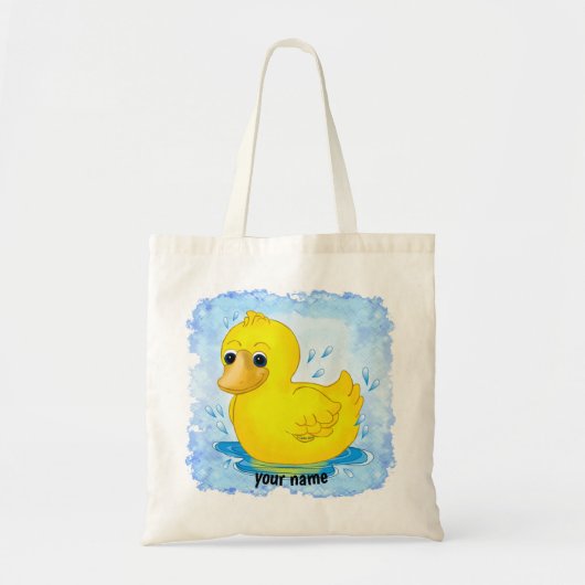 Gele Rubber Eend Tote Bag (Voorkant)