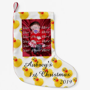Gele Rubber Eenden 1e Kerstmis Kleine Kerstsok