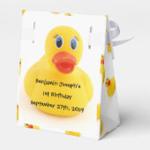 Gele Rubber Eenden 1e Verjaardag Bedankdoosjes (Achterkant)