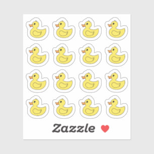 Gele Rubber Eenden Bad Tijd Planner Kalender Sticker