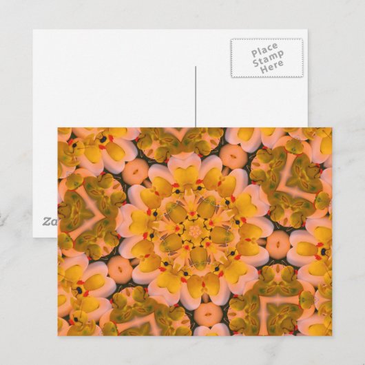 Gele rubber Eenden Kaleidoscope Foto Briefkaart (Voorkant / Achterkant)