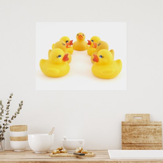 Gele Rubber Eenden Poster (Keuken)