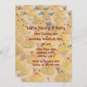 Gele Rubber Eenden Pretfeest Kaart (Voorkant / Achterkant)