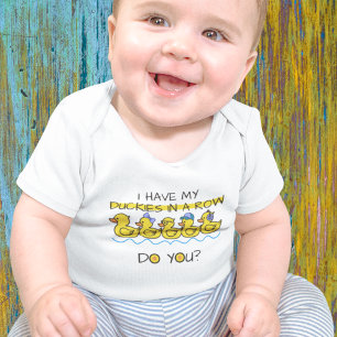 Gele Rubber Eendje Baby Body Romper