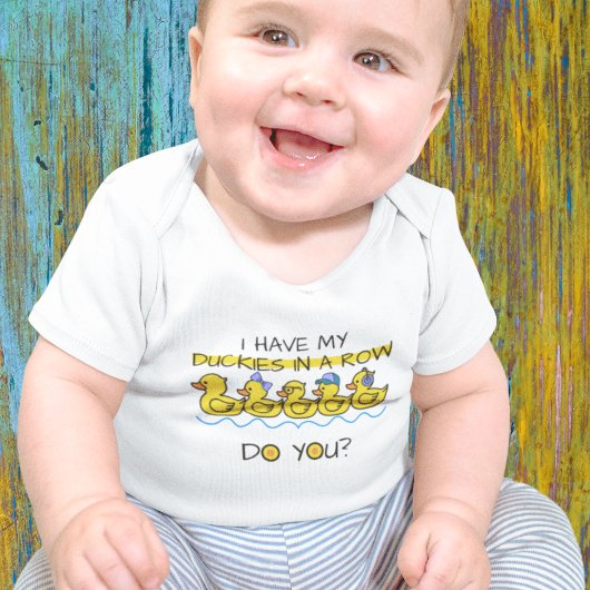 Gele Rubber Eendje Baby Body Romper