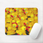 Gele rubber eendjes badtijd muismat (Met muis)