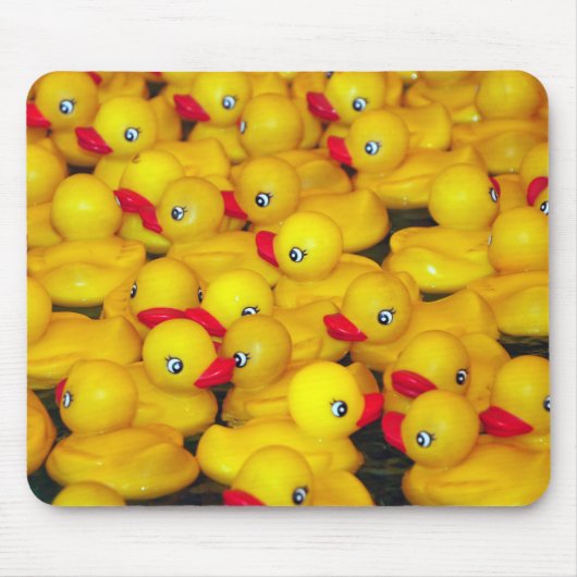 Gele rubber eendjes badtijd muismat (Voorkant)
