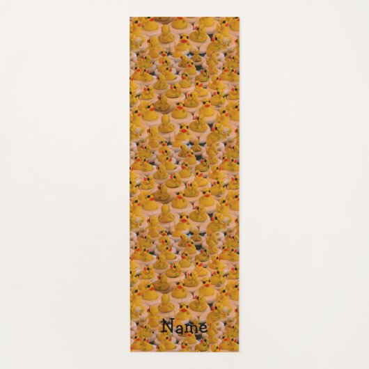 Gele Rubber Eucks gepersonaliseerd Yogamat (Voorkant)