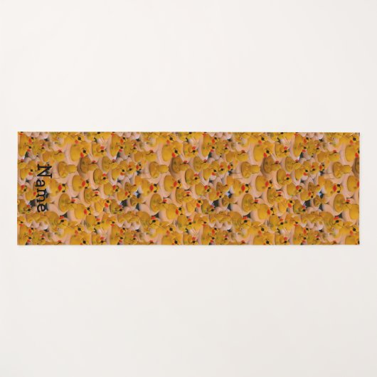 Gele Rubber Eucks gepersonaliseerd Yogamat (Voorkant (horizontaal))