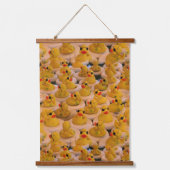 Gele Rubber Eucks Hangend Wandkleed (Voorkant)