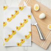 Gele Rubber Eucks Theedoek (Quarter Fold)