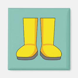 Gele Rubber Regen Laarzen Magneet