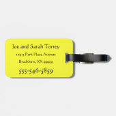 Gele Rubber Squeaky Ducks Bagagelabel (Achterkant horizontaal)