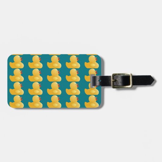 Gele Rubberduck Bagagelabel (Voorkant horizontaal)