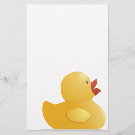 Gele rubberduck briefpapier (Voorkant)