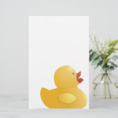 Gele rubberduck briefpapier (Staand voorkant)