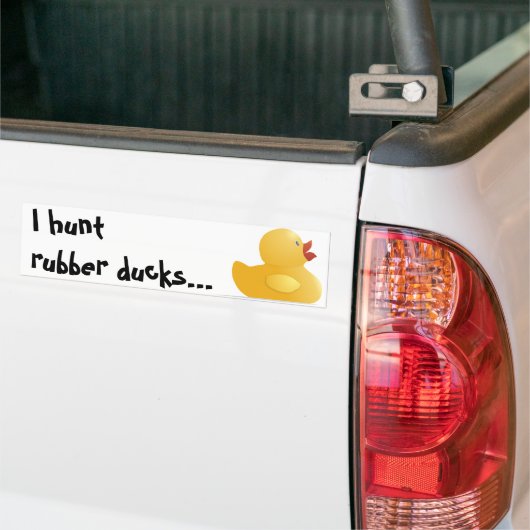 Gele rubberduck bumpersticker (Op Truck)