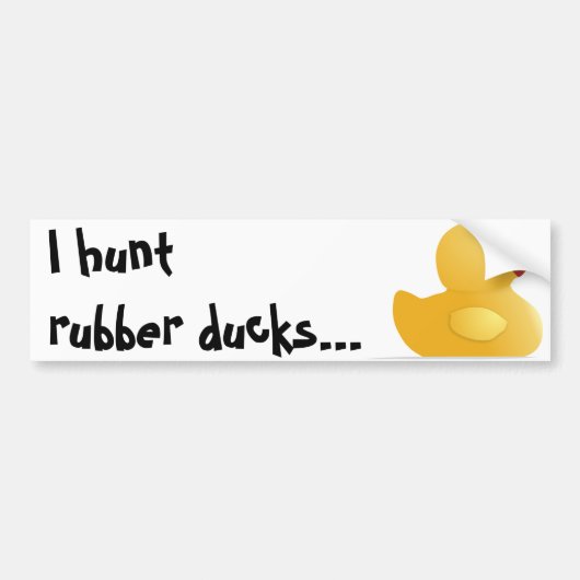 Gele rubberduck bumpersticker (Voorkant)