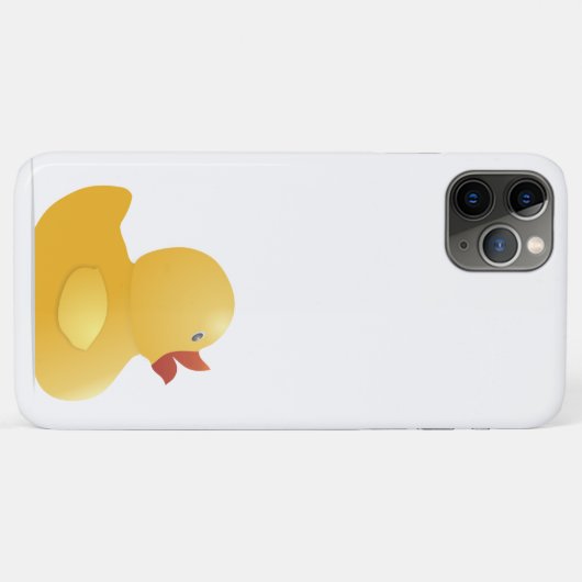 Gele rubberduck Case-Mate iPhone case (Achterkant (horizontaal))