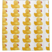 Gele rubberduck douchegordijn (Voorkant)