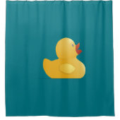 Gele rubberduck douchegordijn (Voorkant)