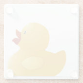 Gele Rubberduck Glazen Onderzetter (Achterkant)