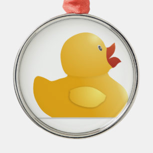 Gele Rubberduck Metalen Ornament