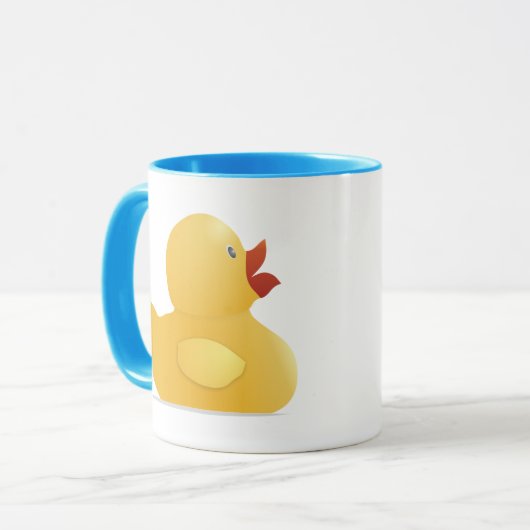 Gele rubberduck mok (Voorkant links)