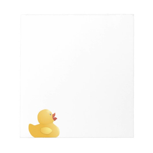 Gele rubberduck notitieblok (Voorkant)